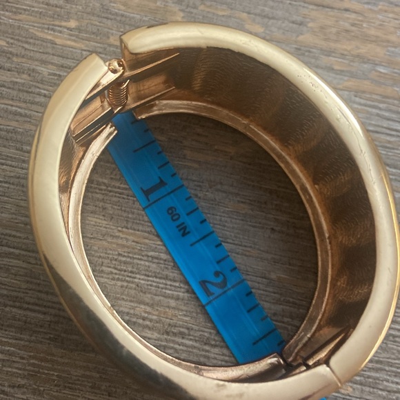 Vintage 90s Black & Enamel & Gold & Enamel Clamper Bracelet - Picture 6 of 6